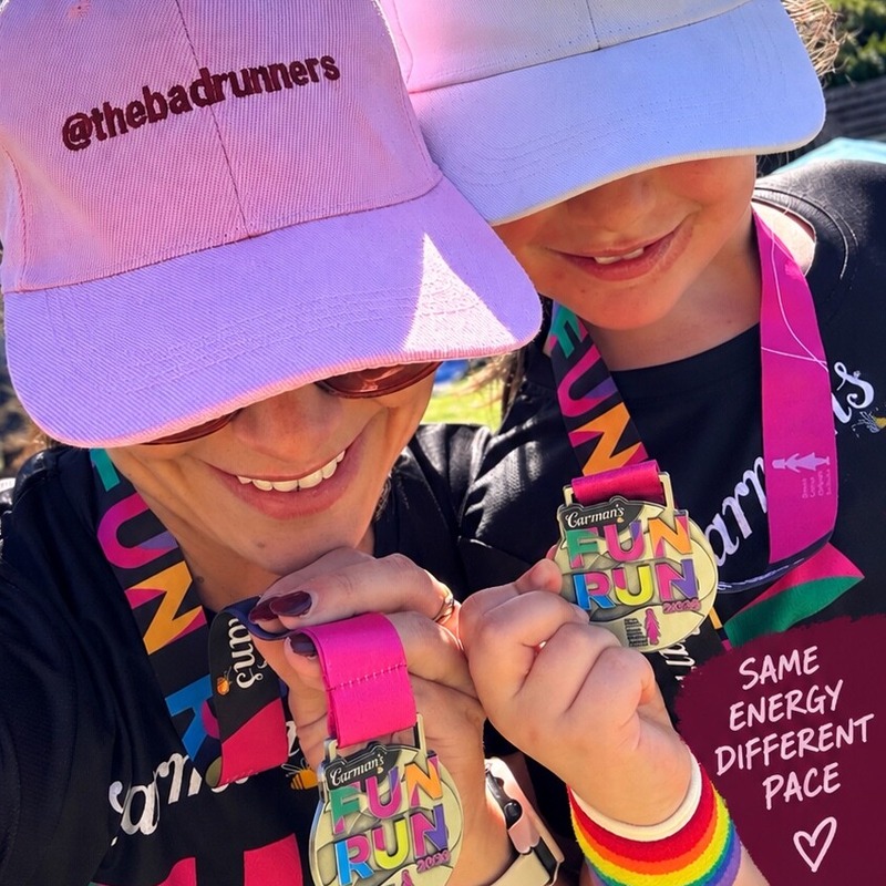 Lua and her mum with their 5K medals